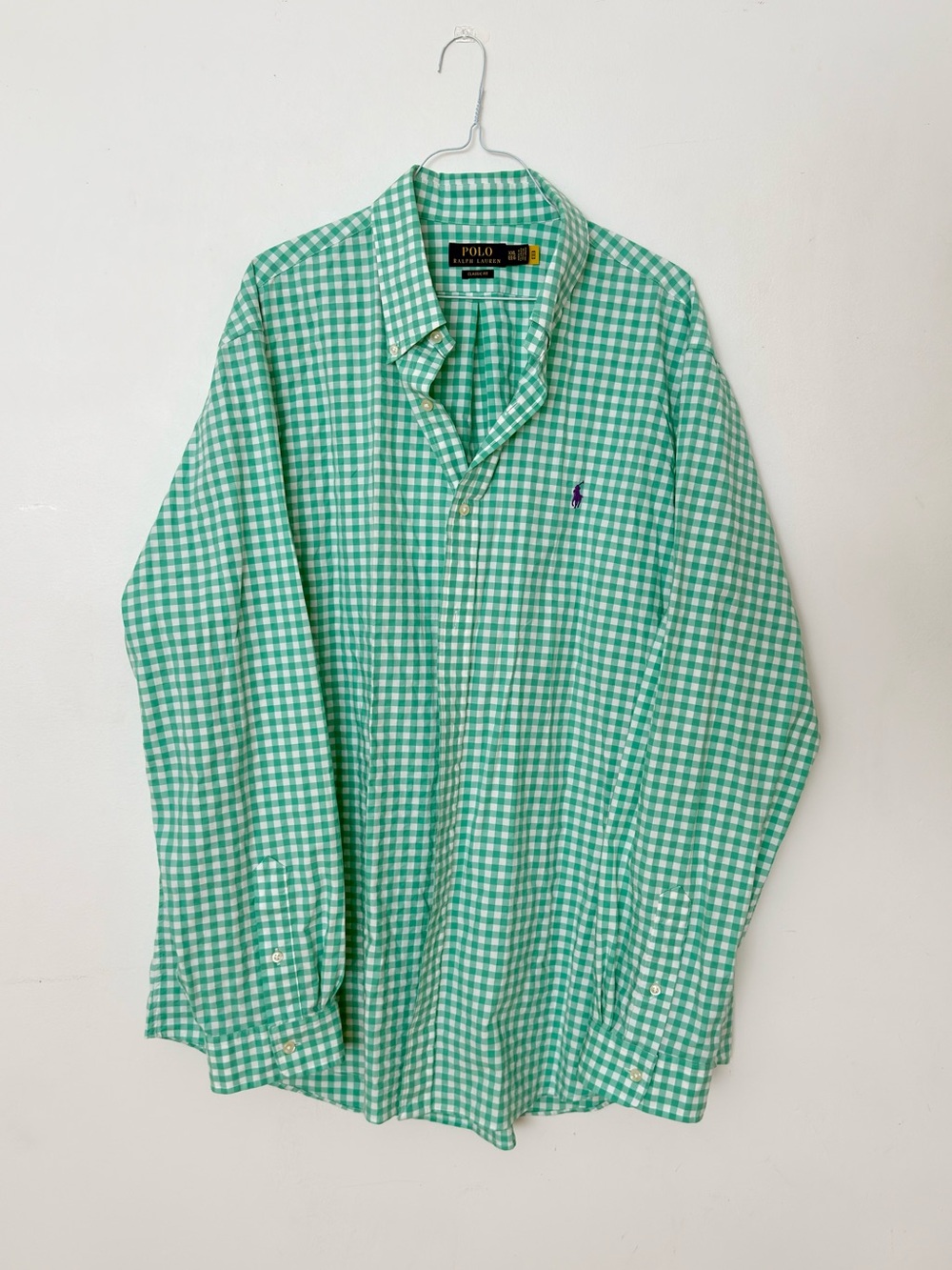 Classic Fit Gingham Stretch Poplin Shirt Polo Ralph Lauren